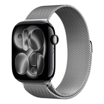 Crong Milano Steel - Каишка от неръждаема стомана за Apple Watch 38/40/41/42 мм (сребриста)