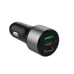 Szybka Ładowarka Samochodowa Crong Power Car Charger USB C PD 45W + USB QC 3.0 18W 63W