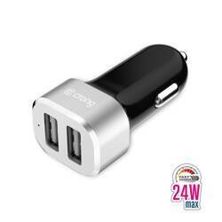 Ładowarka Samochodowa 2x USB Crong Power Car Charger 24W 2.4A do Telefonu, Kamery