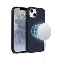 Crong Color Cover Magnetic - Silikonové pouzdro pro iPhone 13 Mini (tmavě modré)