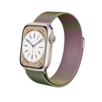 Crong Milano Steel - Řemínek z nerezové oceli pro Apple Watch 38/40/41 mm (duhový)