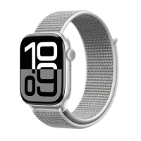 Crong Nylon - Sportovní řemínek pro Apple Watch 38/40/41/42 mm (Stříbrnošedý)
