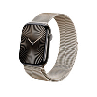 Crong Milano Steel - Milánský náramek pro Apple Watch 44/45/46/49 mm (šampaňské)