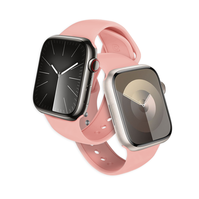 Silikonowy pasek do Apple Watch w kolorze łososiowym - Crong Liquid Band