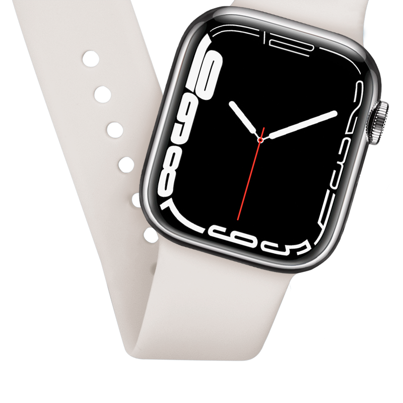 Sportowy pasek Apple Watch w kolorze kamiennego beżu - Crong Liquid Band