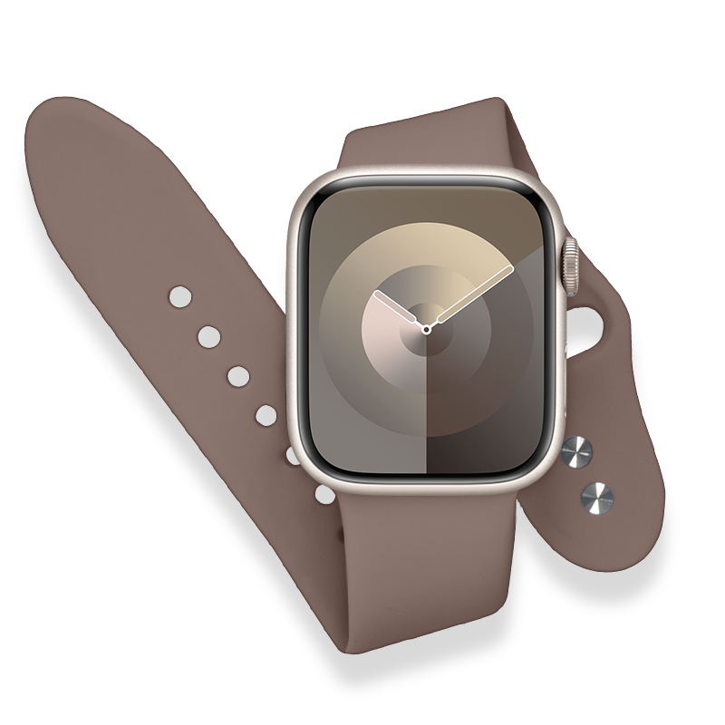 Sportowy pasek Apple Watch w kolorze brązowym - Crong Liquid Band