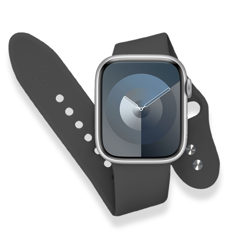 Sportowy pasek Apple Watch w kolorze grafitowym - Crong Liquid Band