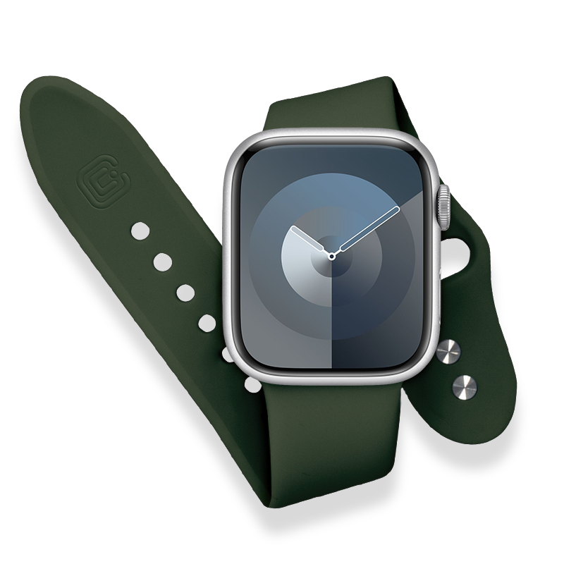 Sportowy pasek Apple Watch w kolorze zielonym - Crong Liquid Band