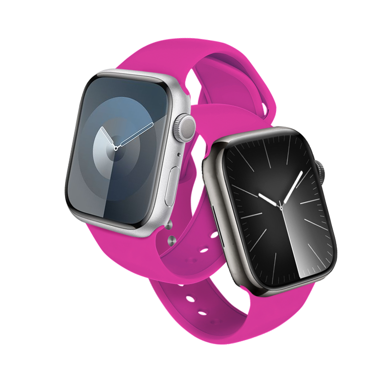 Sportowy pasek Apple Watch w kolorze różowym - Crong Liquid Band