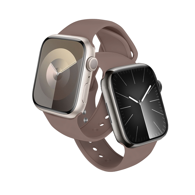 Sportowy pasek Apple Watch w kolorze brązowym - Crong Liquid Band