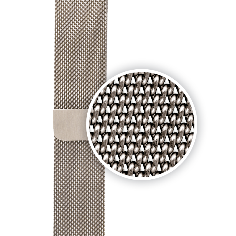 Pasek Apple Watch 41mm ze stali nierdzewnej w kolorze szampańskim - Crong Milano Steel