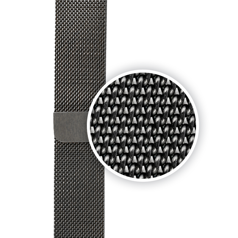 Pasek Apple Watch 45mm ze stali nierdzewnej w kolorze grafitowym - Crong Milano Steel