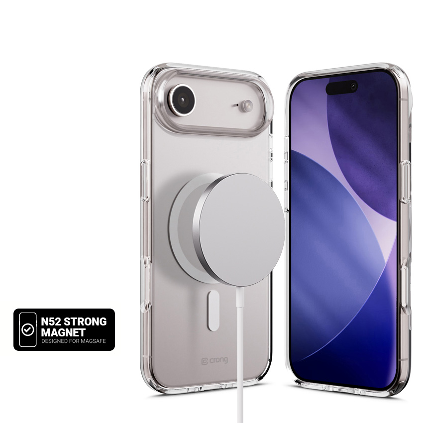 Przezroczyste etui z MagSafe do iPhone Air z mocnymi magnesami N52