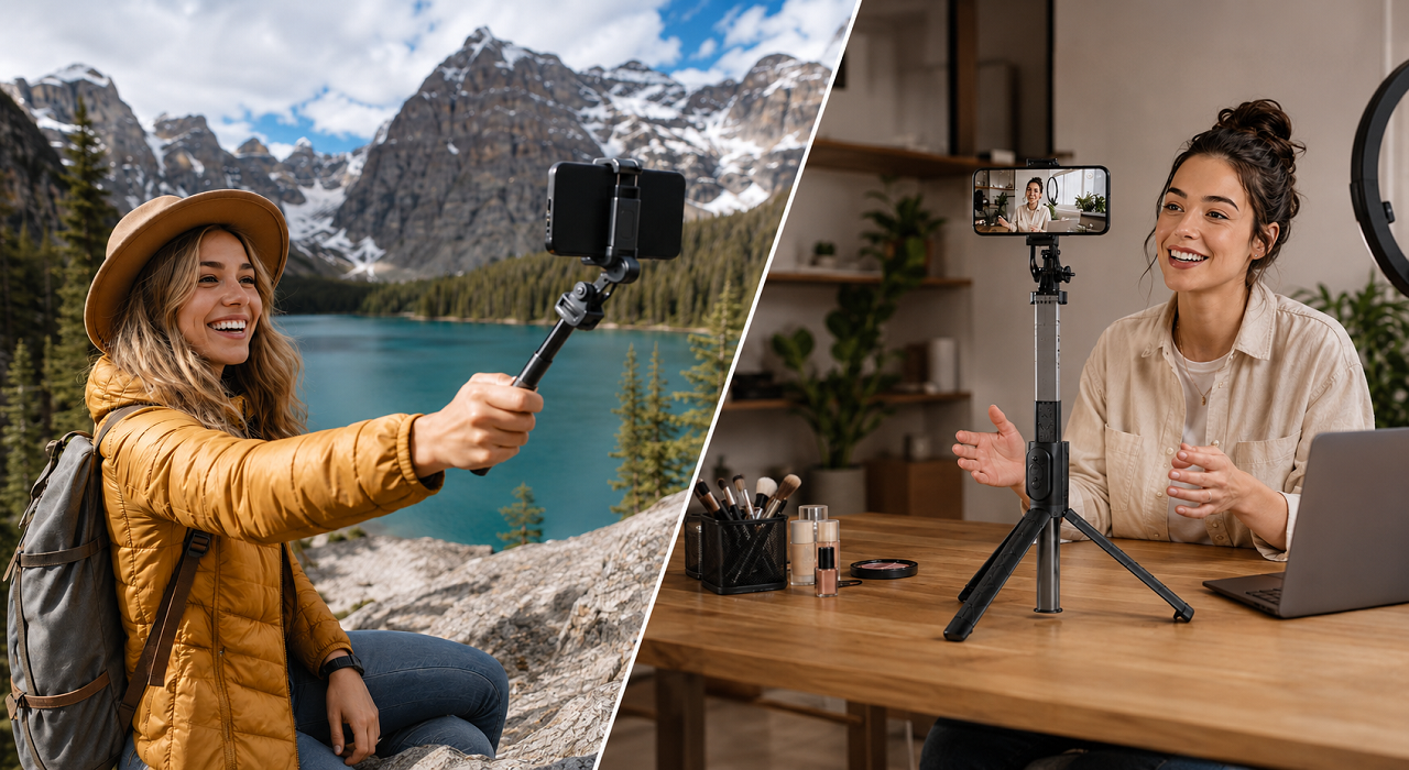 Selfie stick czy statyw do telefonu? Co wybrać do zdjęć i nagrywania?