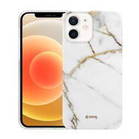 Crong Marmortasche - iPhone 12 Mini Tasche (weiß)
