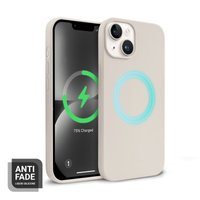 Crong Color Cover Magnetic - Silikonhülle mit MagSafe für iPhone 14 Plus (steinbeige)