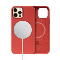 Crong Essential Cover Magnetic - iPhone 12 Pro Max MagSafe Ledertasche (rot)