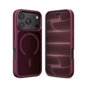 Crong Hybrid Matte Magnetic - MagSafe iPhone 18 Pro / 17 Pro Case (Burgundy)