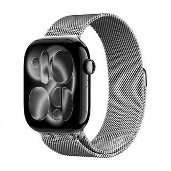 Crong Milano Steel - Stainless Steel Strap for Apple Watch 38/40/41/42 mm (Silver)