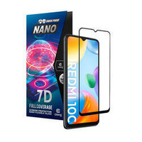 Crong 7D Nano Flexible Glass - μη εύθραυστο υβριδικό γυαλί 9H για ολόκληρη την οθόνη του Xiaomi Redmi 10C