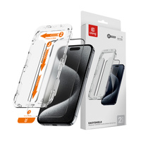Crong EasyShield 2-Pack - Μετριασμένο γυαλί για iPhone 15 Pro (2 τεμάχια)