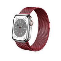 Crong Milano Steel - Stainless Steel Strap for Apple Watch 38/40/41 mm (red)