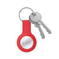 Crong Silicone Case with Key Ring - Protective Keyring Case for Apple AirTag (red)