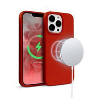Crong Color Cover Magnetic - Silicone Case for iPhone 13 Pro (red)