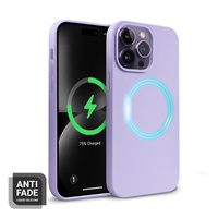 Crong Color Cover Magnetic - Silicone Case with MagSafe for iPhone 14 Pro Max (purple)