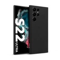 Crong Color Cover - Silicone Case for Samsung Galaxy S22 Ultra (Black)