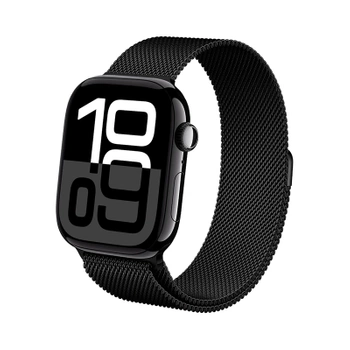 Crong Milano Steel – Correa de acero inoxidable para Apple Watch 38/40/41/42 mm (negra)