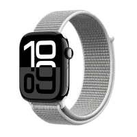 Crong Nylon - Correa deportiva para Apple Watch 44/45/46/49 mm (Silver Grey)