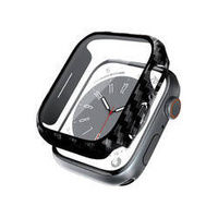Crong Hybrid Watch Case - Case with glass for Apple Watch 45mm (Carbon)