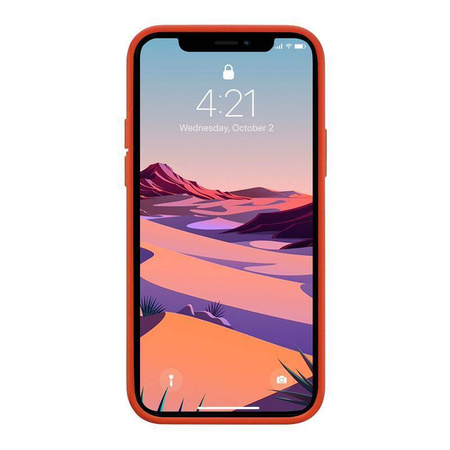 Crong Color Cover - Silikonový kryt pro iPhone 12 / iPhone 12 Pro (červený)