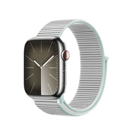 Pasek Crong Nylon do Apple Watch 42/41/40/38 mm Pastel Grey Nylonowy