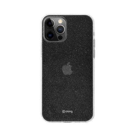 Θήκη Crong Glitter - Θήκη iPhone 12 Pro Max (Διαφανές/Ασημί)