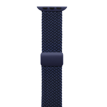 Crong Wave Band - Cinturino intrecciato per Apple Watch 38/40/41/42 mm (blu navy)