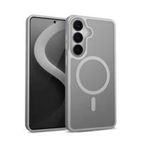 Custodia Crong Hybrid Matte Magnetic - MagSafe per Samsung Galaxy S26 (grigio)
