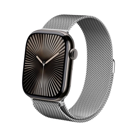 Crong Milano Steel - Řemínek z nerezové oceli pro Apple Watch 38/40/41 mm (stříbrný)