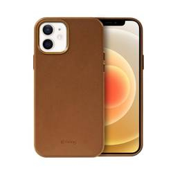 Crong Essential Cover - Etui ze skóry ekologicznej iPhone 12 / iPhone 12 Pro (brązowy)