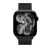 Crong Milano Steel – Edelstahlarmband für Apple Watch 38/40/41/42 mm (Schwarz)