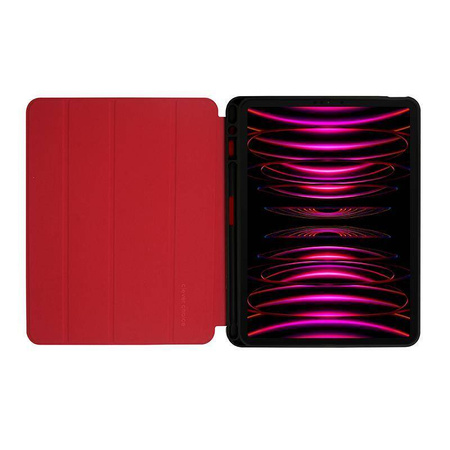 Crong FlexFolio - iPad Air 11" Tasche M3 (2025) / iPad Air 11" M2 (2024) / iPad Air 10.9" (5. - 4. Gen.) / iPad Pro 11" (2022-2021) mit Apple Pencil (rot)