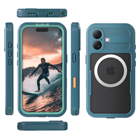 Crong Seal Cover - водоустойчив калъф IP68 за iPhone 17 (морски)