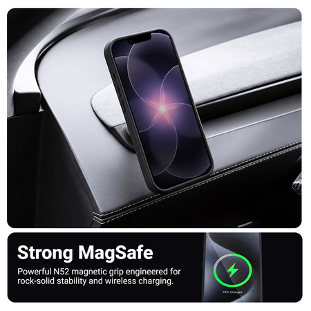 Etui CRONG Hybrid MATTE™ Magnetic MagSafe do iPhone 17e / 16e czarne