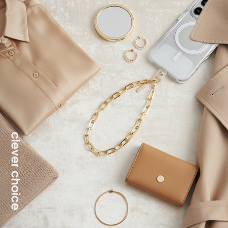 Crong Phone Charm - Ciondolo per telefono con cordino (ancora oro)