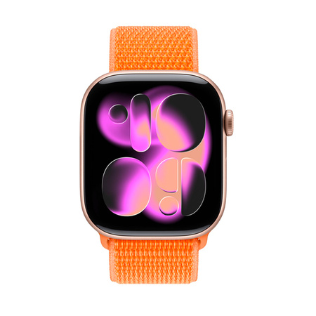 Crong Nylon - Cinturino Sportivo per Apple Watch 38/40/41/42 mm (Arancione Tropicale)