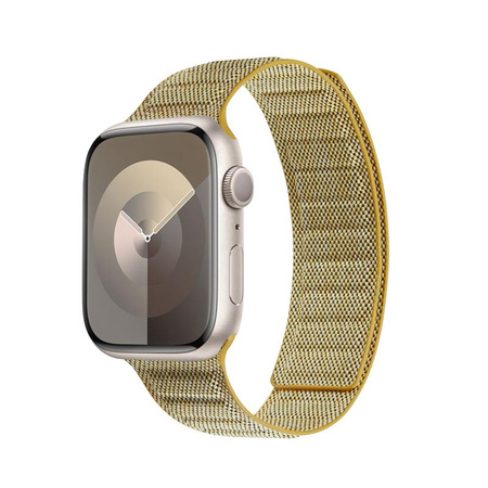 Pasek Crong Melagne do Apple Watch 42/41/40/38 mm Żółty Melanż Magnetyczny