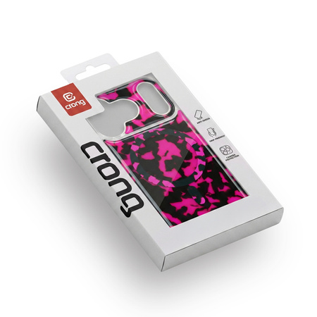 Etui Crong Deluxe MAG Cover do iPhone 17 MagSafe Pink Tortoise Różowe Kobiece