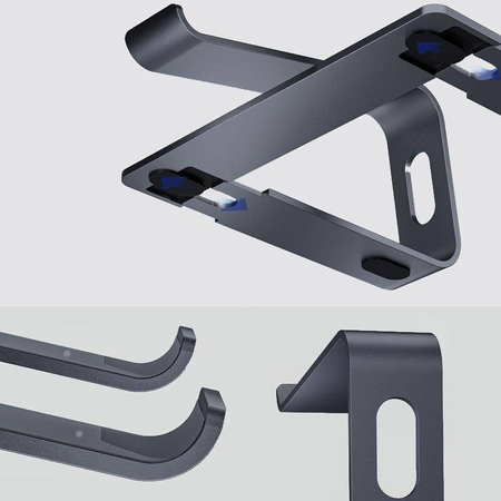 Aluminiowa Podstawka pod Laptopa Stojak Crong AluBench Grafitowy