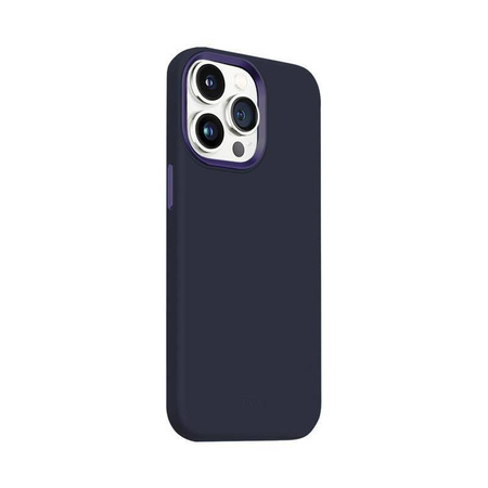 Crong Color Cover LUX Magnetic - Silikon Case mit MagSafe für iPhone 15 Pro Max (navy blau)